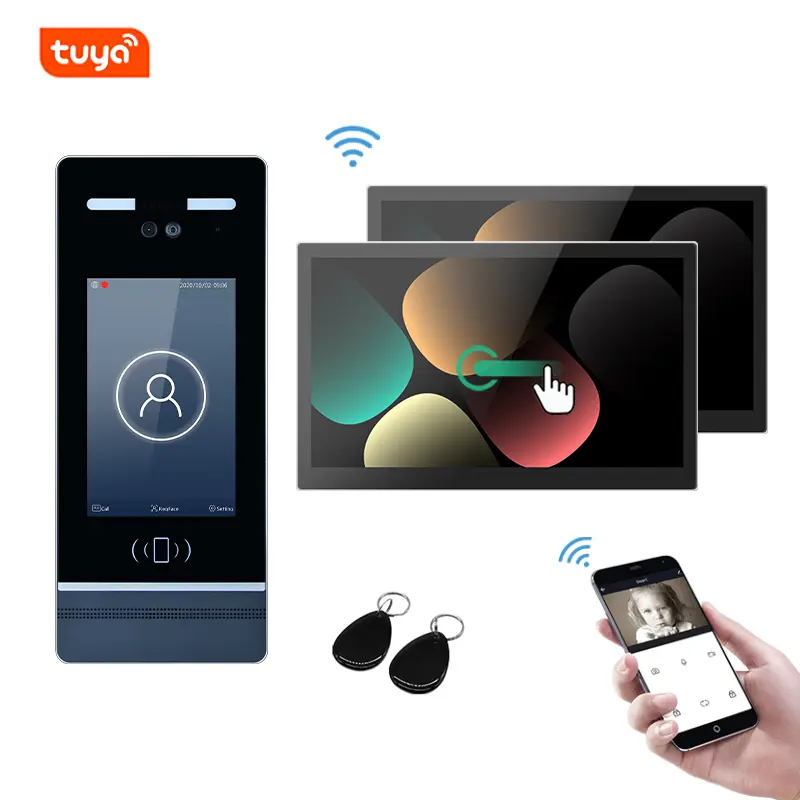 Android Face Recognition IP Video Intercom For High Rise Apartment