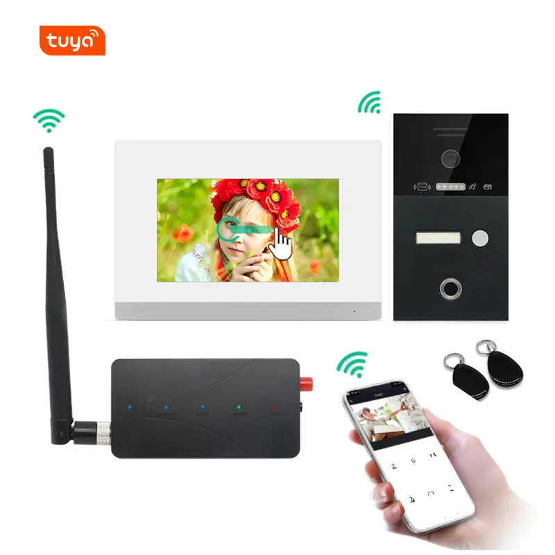 True Wireless Ip VideoIntercom System(App: Tuya)