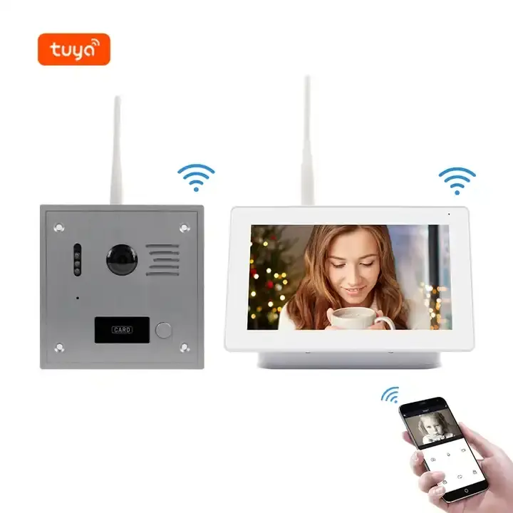 Factory Wireless IP WiFi video intercom doorbell for home villa 1080P camera mobile App Tuya Smart
