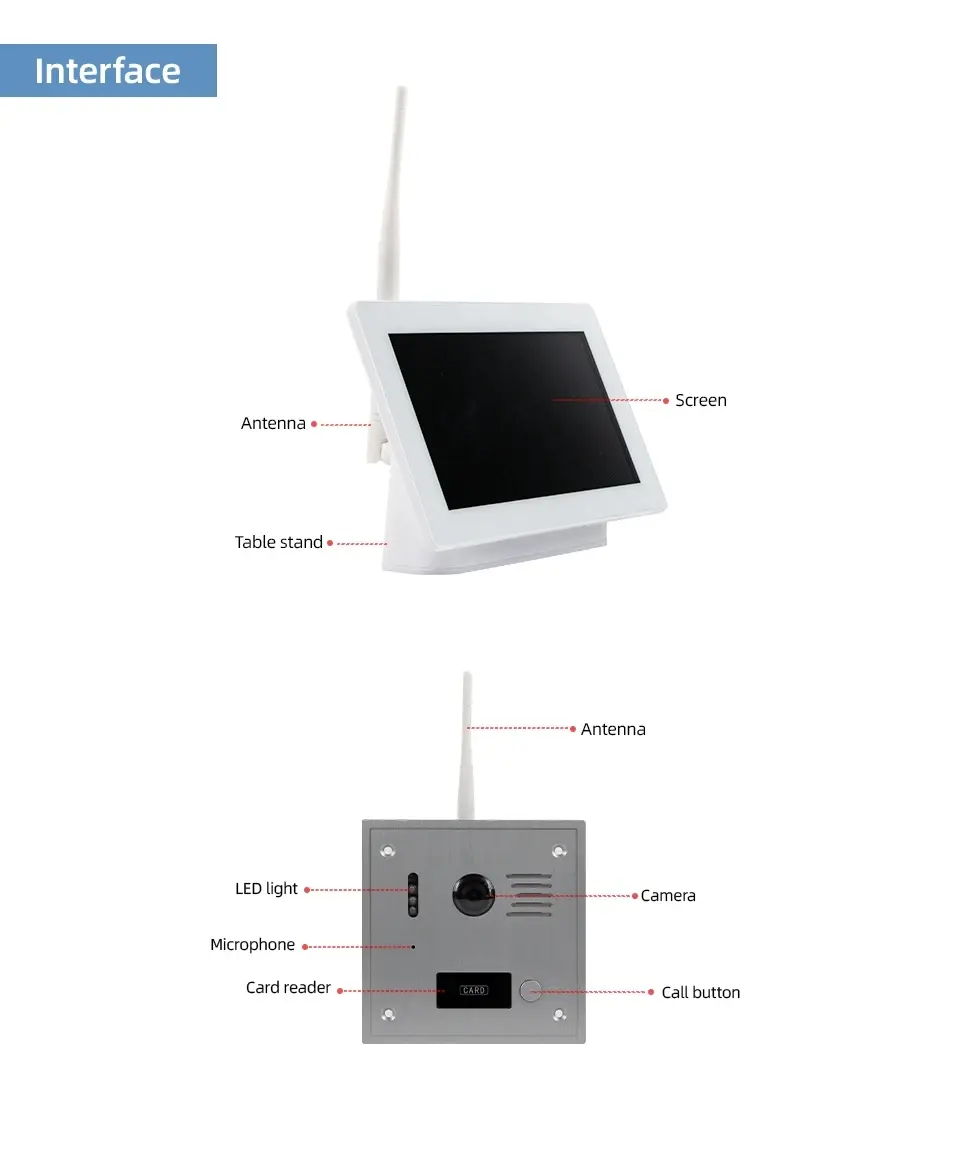 Wireless IP WiFi video intercom doorbell (10)k7h