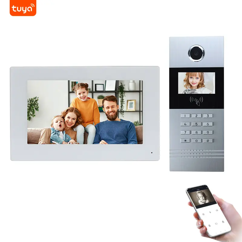 2 wire bus apartment video door entry