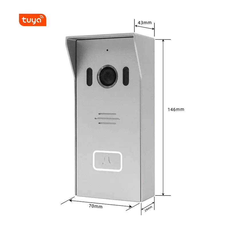WiFi Video Door Phone-Works with smartphone by App Tuya