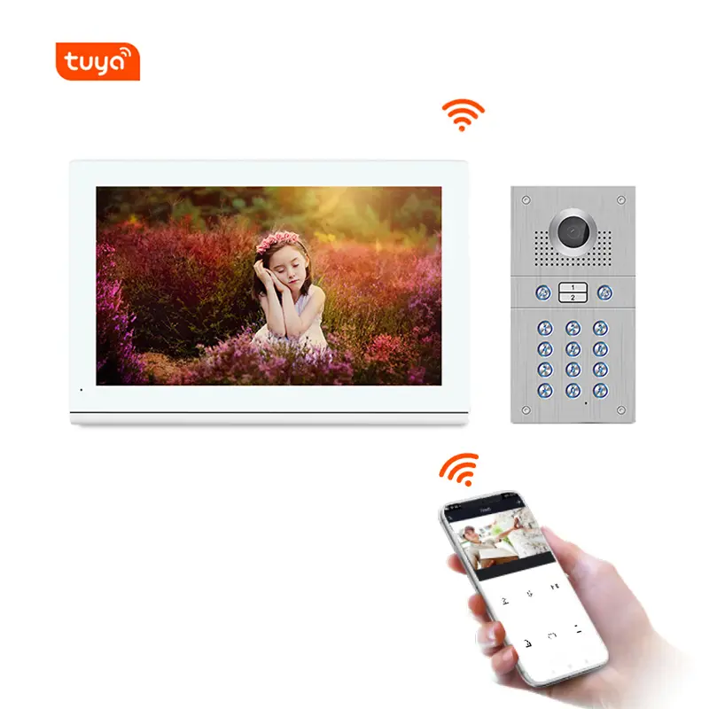 WiFi Video Door Phone with Stainless Steel Keypad Door Station for building house