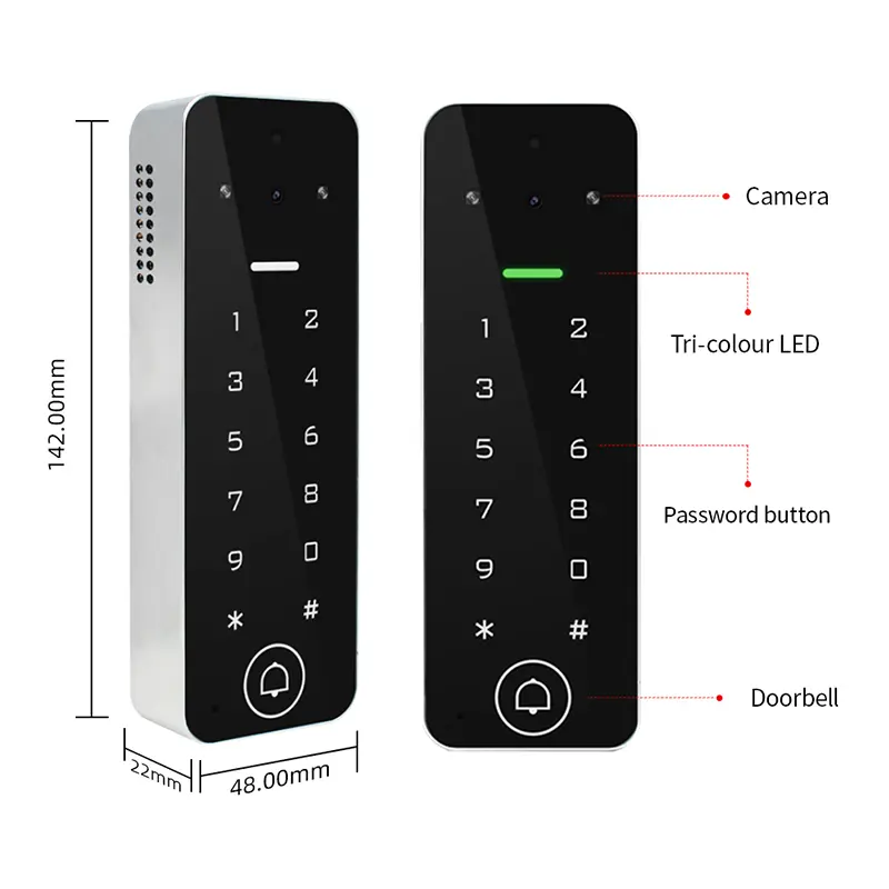 WiFi Video Intercom With Card & Pincode Access