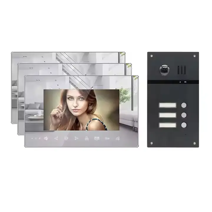 2wire 1080p ip video intercom home system work with tuya app. for 1/2/3/4 family