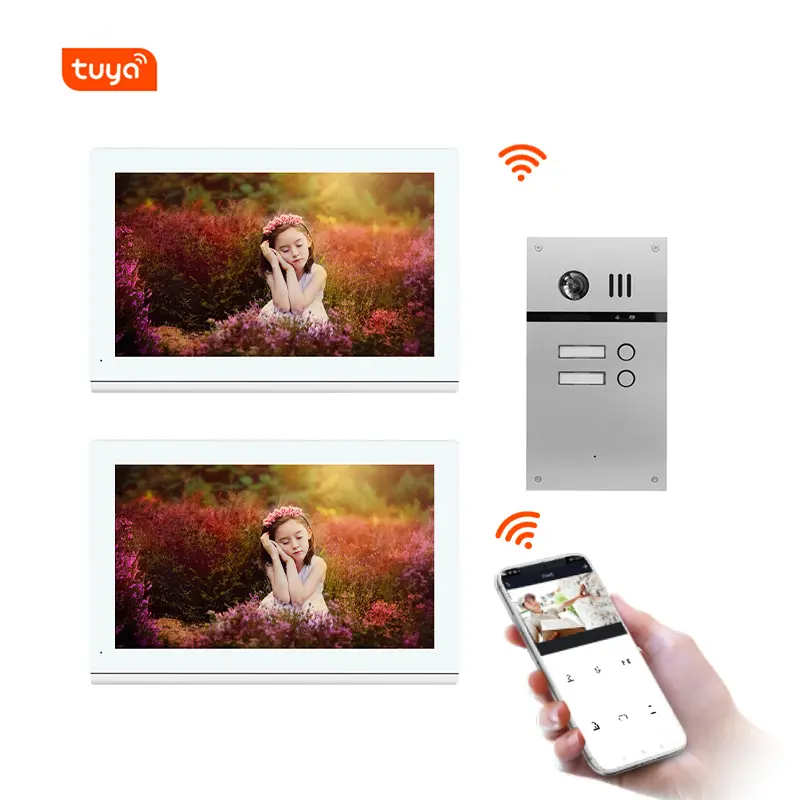 WiFi Video Door Phone for 1/2/3/4 apartments Stainless Steel Keypad Door Station