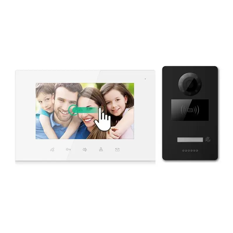 2wire BUS video door phone intercom smart doorbell interphone with IC card unlock control