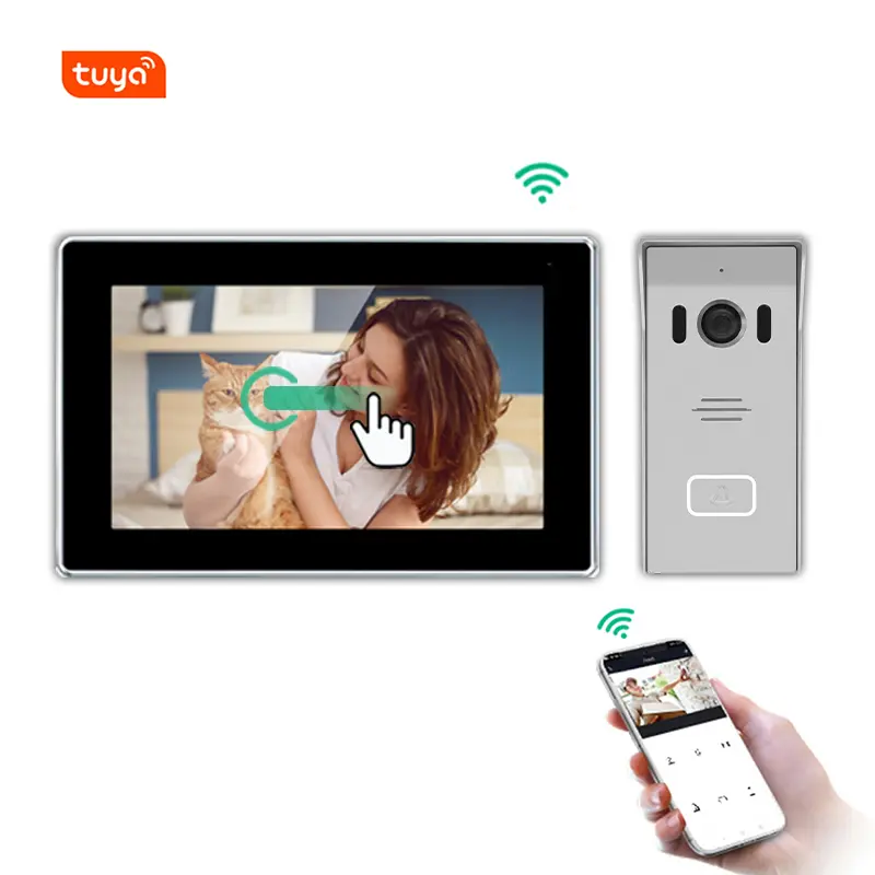 WiFi Video Door Phone-Works with smartphone by App Tuya