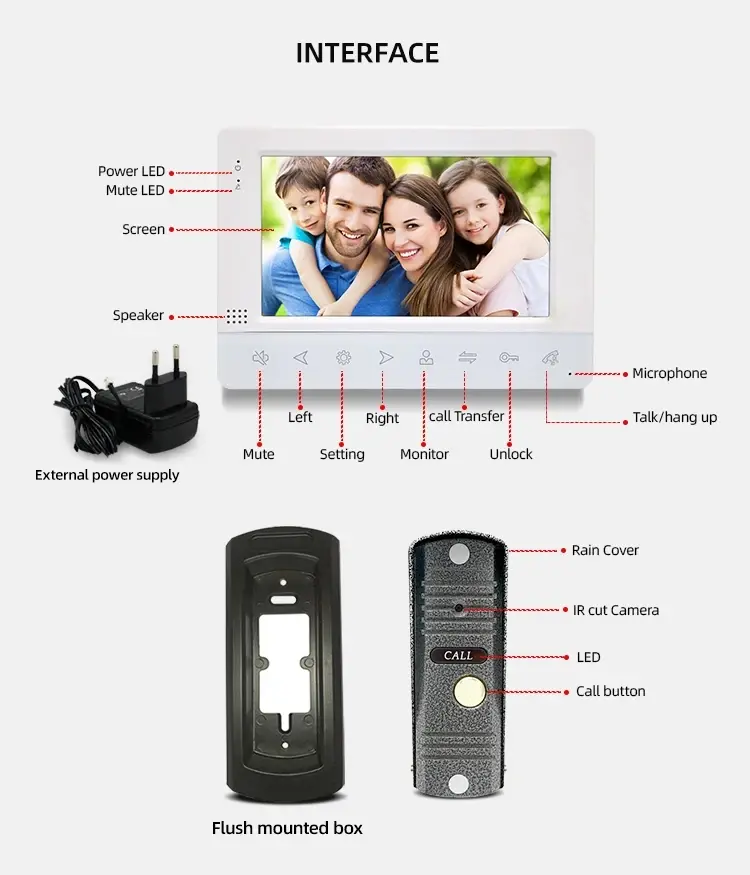 960P AHD Video Door Phone Video Door (3)a4d