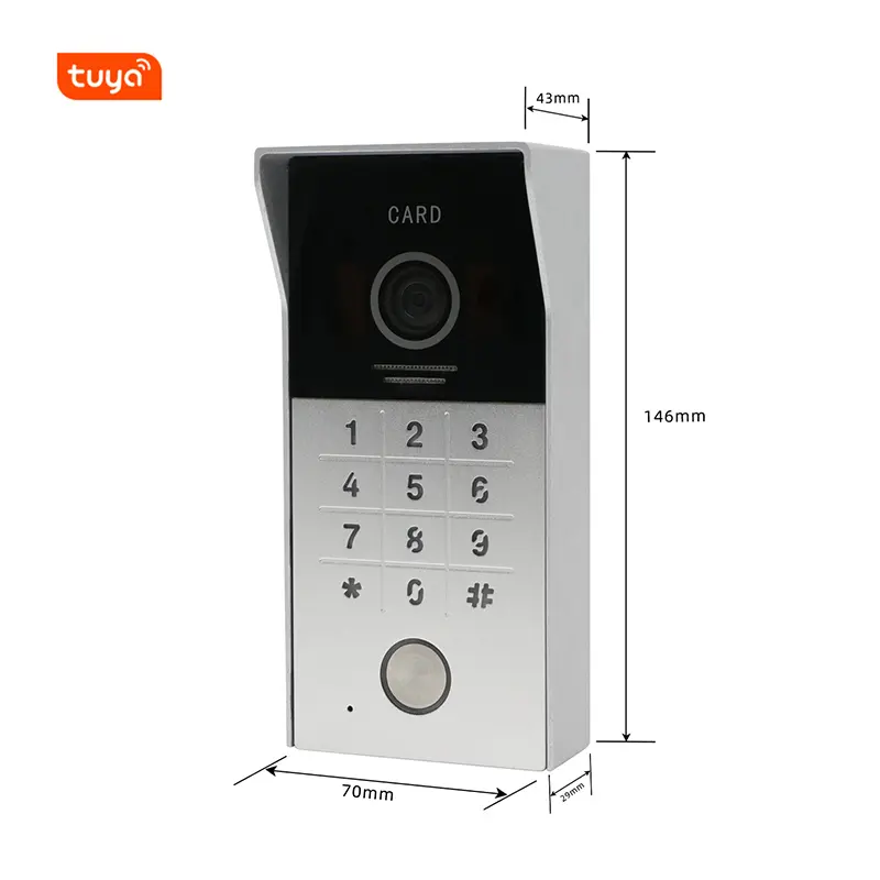 WiFi Video Door Phone -Works with Smartphone by App Tuya