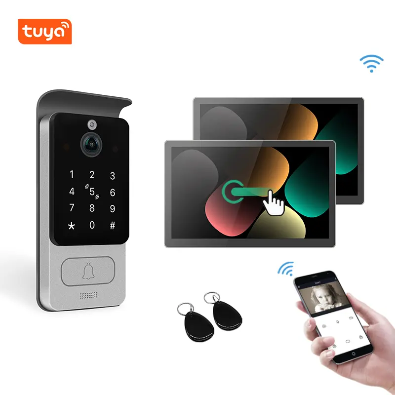 8inch Video Intercom works with tuya app.