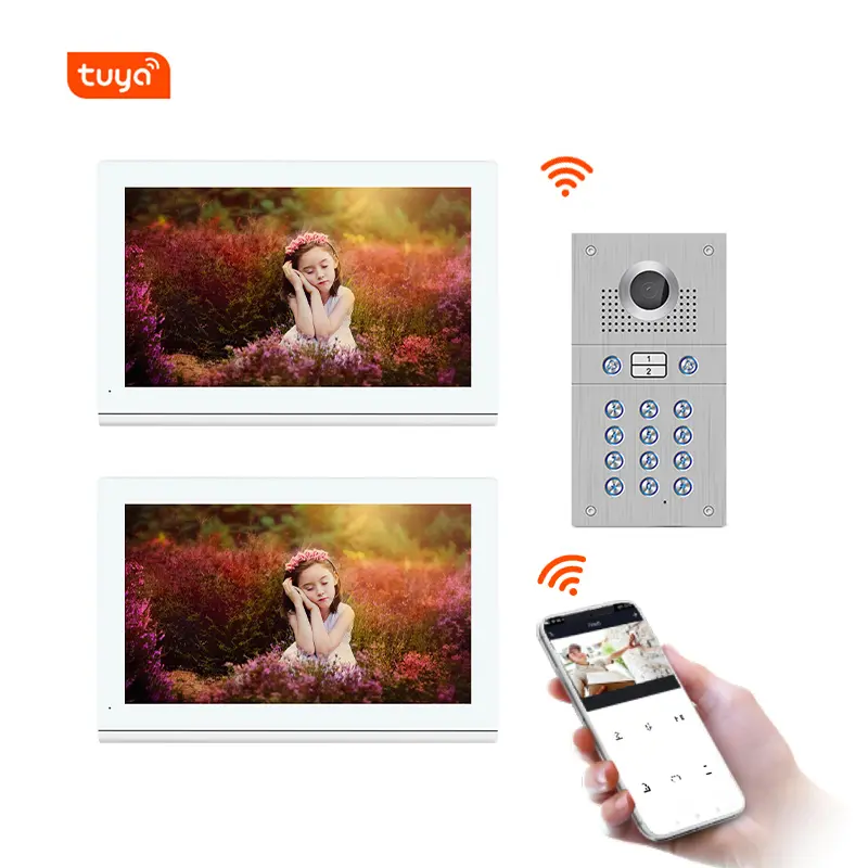 WiFi Video Door Phone with Stainless Steel Keypad Door Station for building house