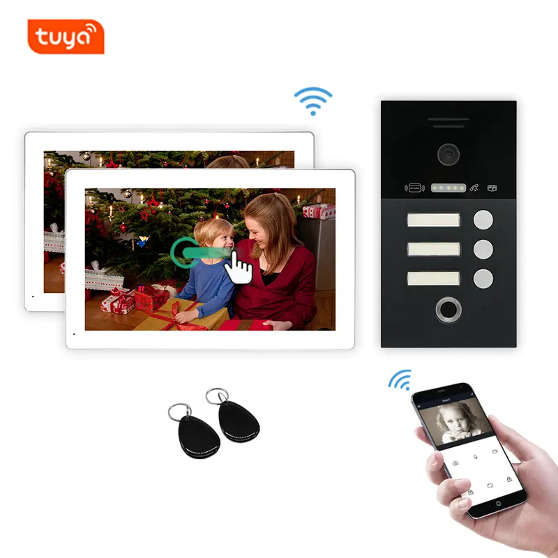 HD 2 Wire BUS IP Video DoorPhone with Mobile App Tuya smart