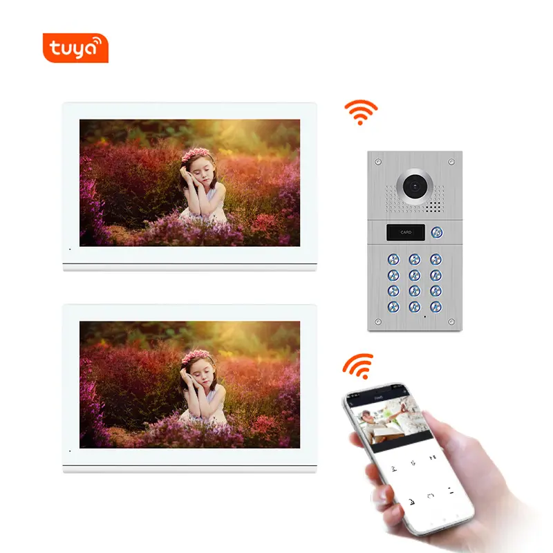 WiFi Video Door Phone with Stainless Steel Keypad Door Station
