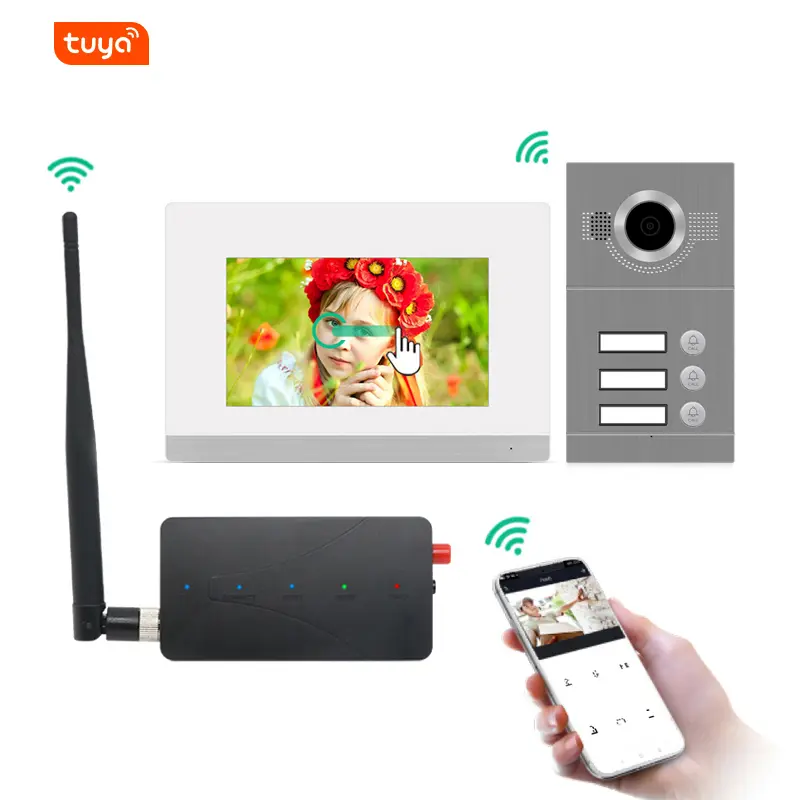 Wireless lp Video Intercom System (App: Tuya)