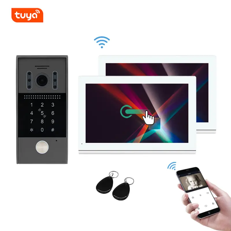 Smart Video intercom system with keypad and RFID works with Alexa and Google home