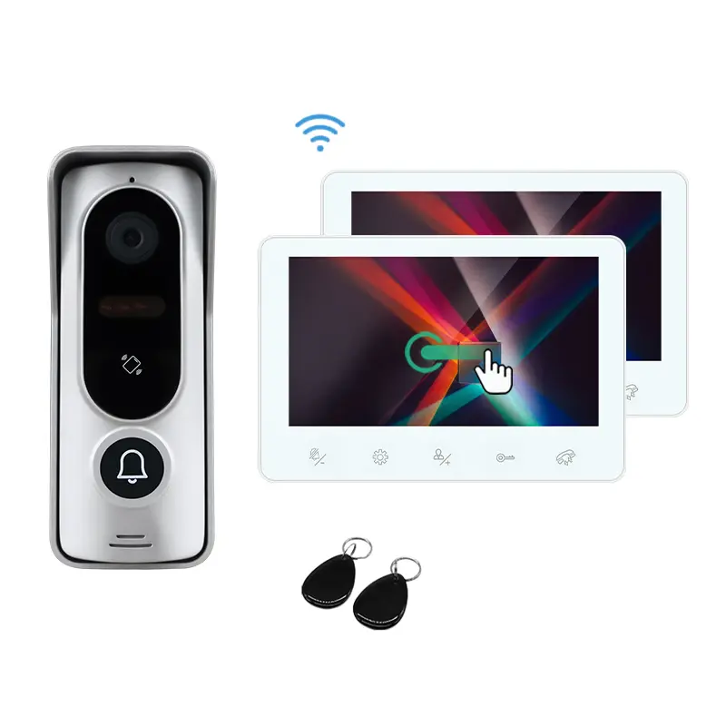 Factory 1080P 4wire video door phone intercom kit
