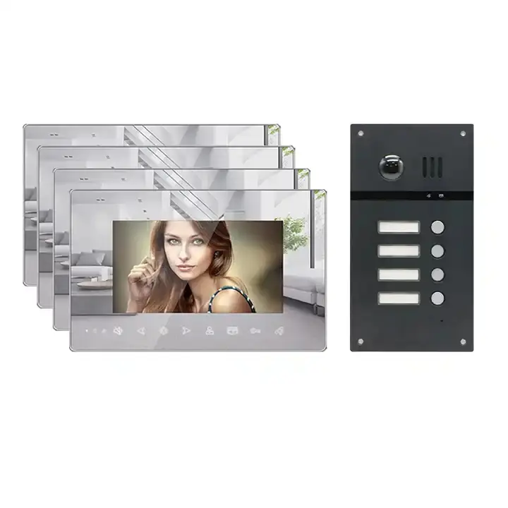 2wire 1080p ip video intercom home system work with tuya app. for 1/2/3/4 family